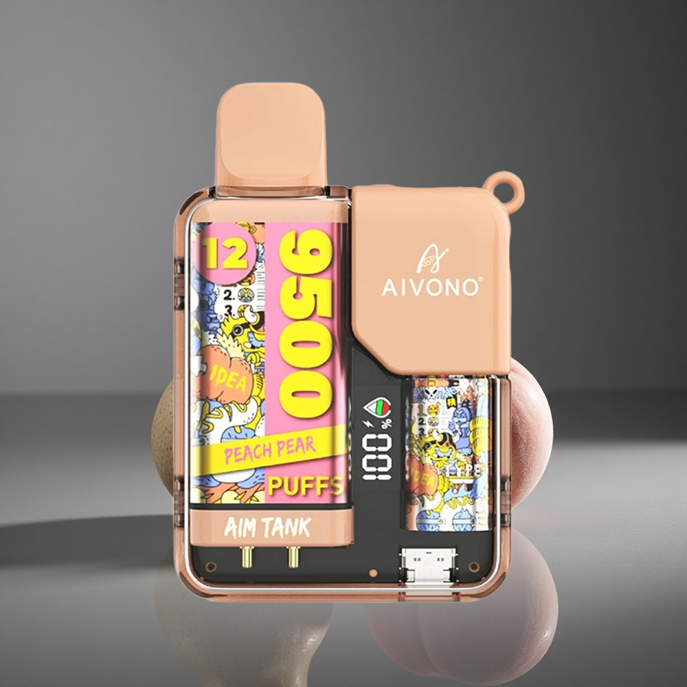 Durazno Pera Aivono AIM-TANK 9500 Puffs 18ml Pantalla LCD Peru wholesale