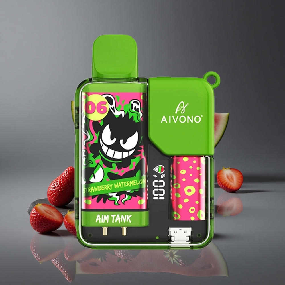 Fresa Sandía Aivono AIM-TANK 9500 Puffs 18ml Capacidad 650mAh Batería Peru wholesale