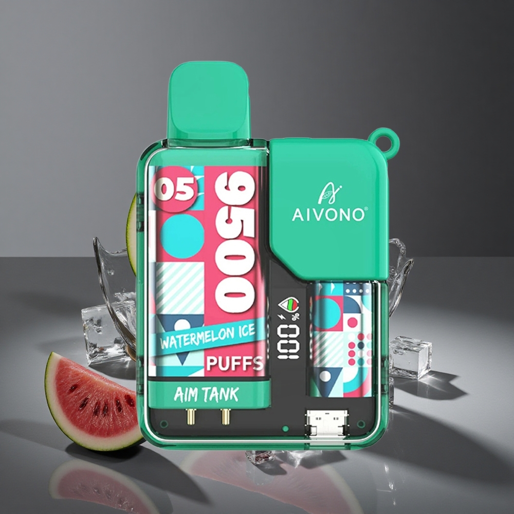 Sandía Helada Aivono AIM-TANK 9500 Puffs 18ml Capacidad de E-líquido 1.2ohm Bobina de Malla Peru wholesale