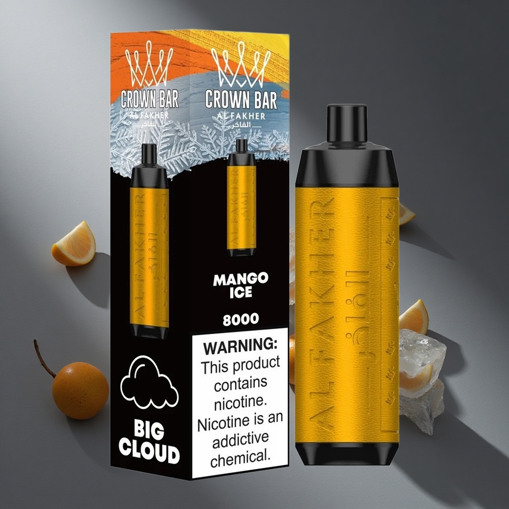 Mango Hielo Al Fakher Crown Bar 8000 Chupadas 18ml Capacidad Peru wholesale