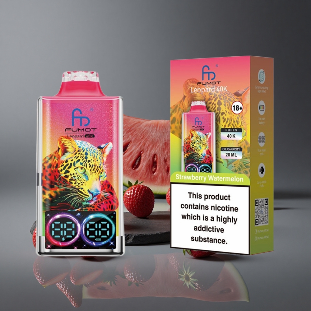 Fresa Sandía Fumot Leopard 40000 Puffs Batería 700mAh Dual Mesh Peru wholesale