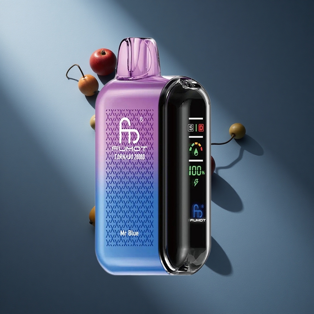 Azul Mr Fumot Tornado 20000 Caladas Batería Recargable 850mAh Pantalla Inteligente Peru wholesale