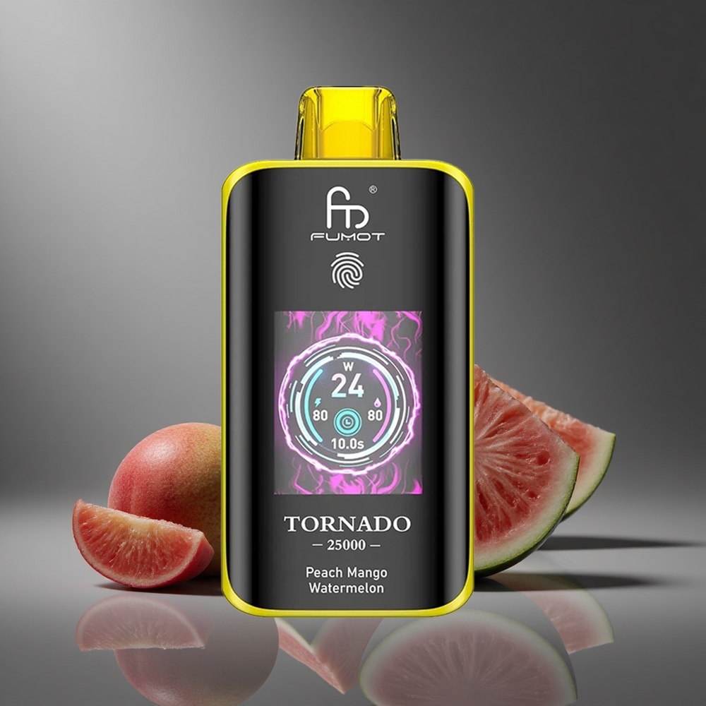 Durazno Mango Sandía Fumot Tornado 25000 Puffs Pantalla HD Batería recargable 700mAh Peru wholesale