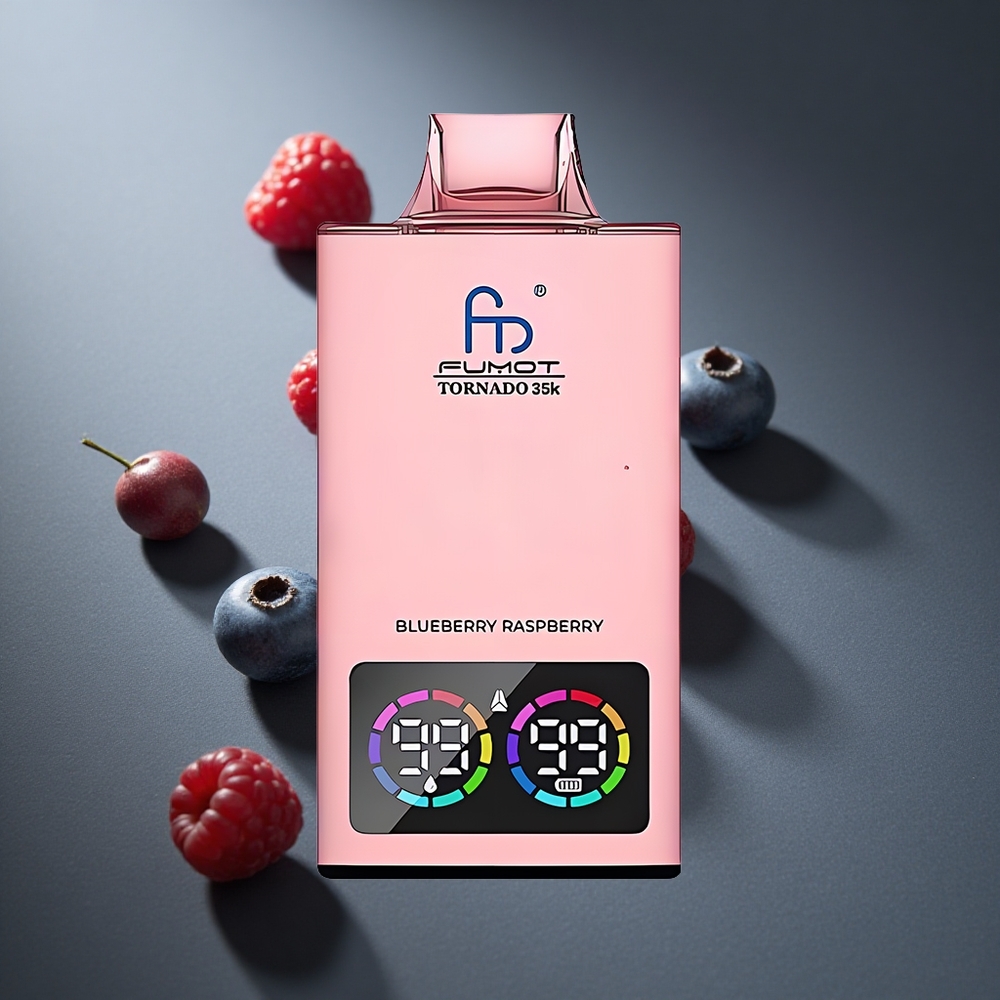 Arándano Frambuesa Fumot Tornado 35000 Pitadas Dual Bobina Mesh Luces RGB Variables Peru wholesale