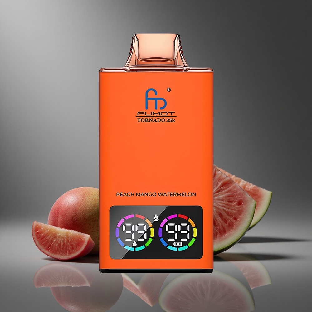 Durazno Mango Sandía Fumot Tornado 35000 Doble Bobina Mesh 15ml E-líquido Peru wholesale