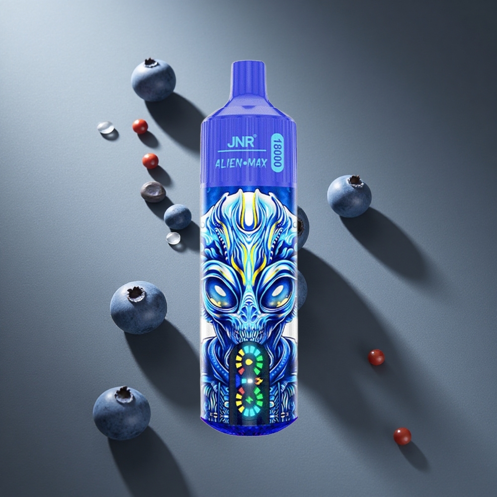 Arándano Azul En Hielo JNR Alien Max 18000 Puffs Pantalla LED Inteligente Tipo-C Carga Rápida Peru wholesale