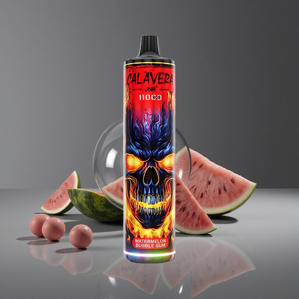 Sandía Chicle JNR Calavera 11000 Puffs 21ml Capacidad de E-Líquido Tipo-C Puerto de Carga Peru wholesale