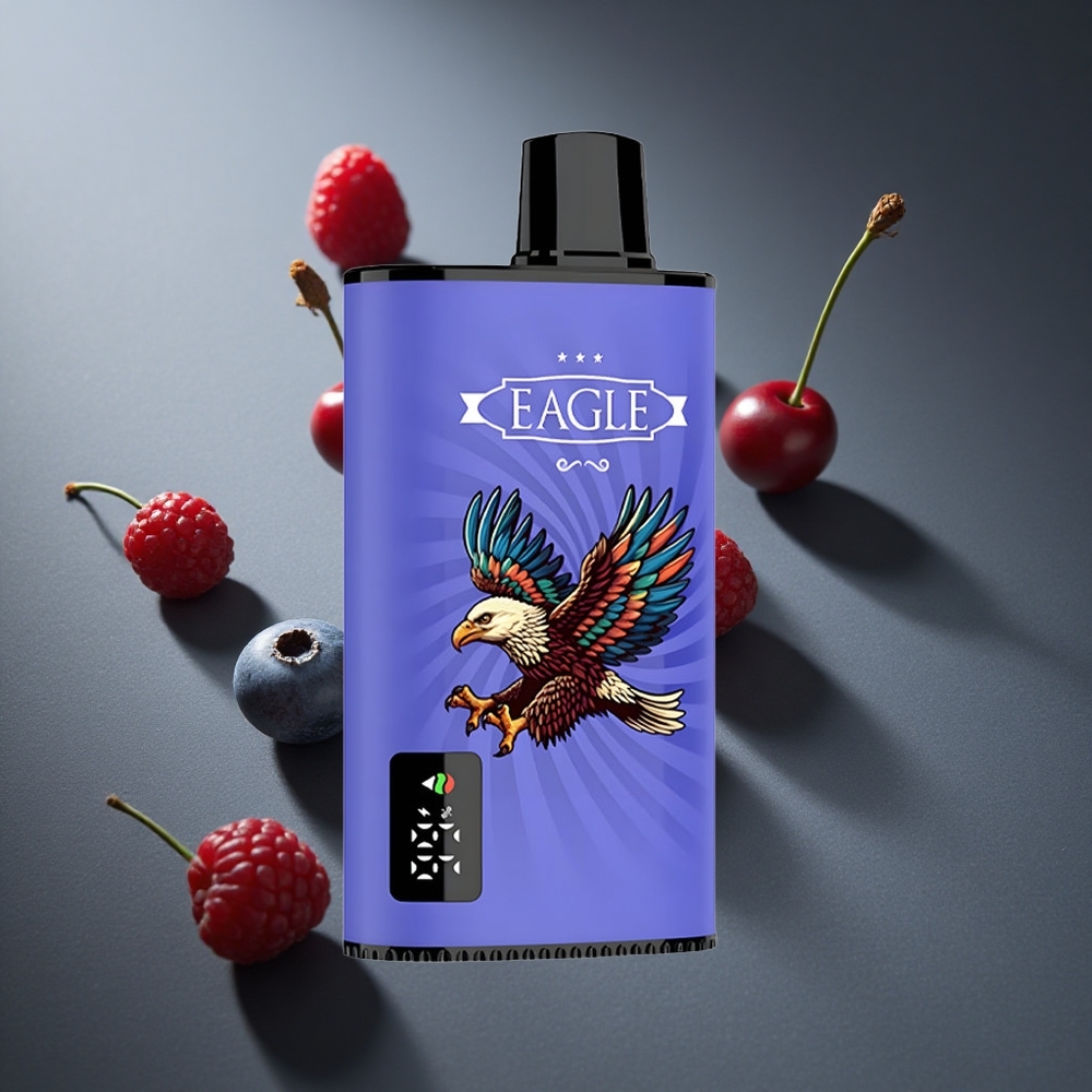 Arándano Frambuesa Cereza JNR EAGLE Smart 23000 Puffs Pantalla Digital Batería 750mAh Peru wholesale