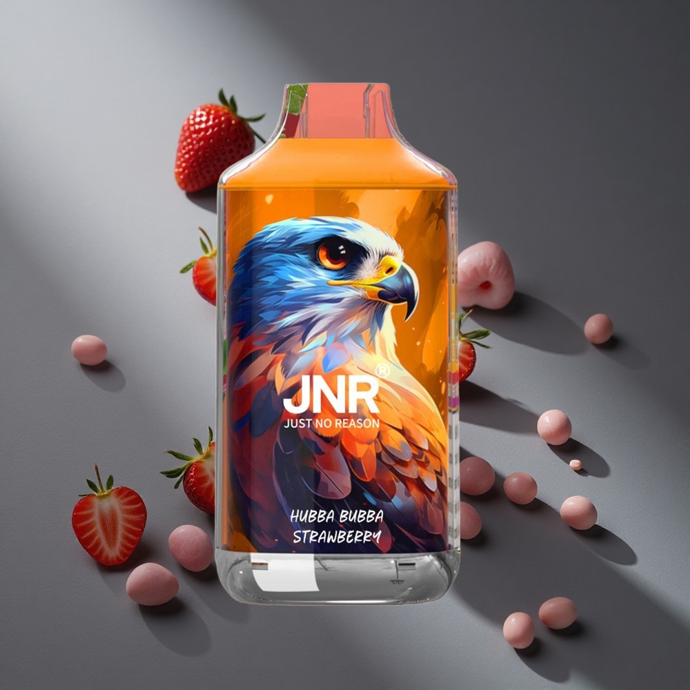 Fresa Hubba Bubba JNR Falcon 16000 Puffs 22ml Capacidad de Líquido Dual Malla Perú wholesale