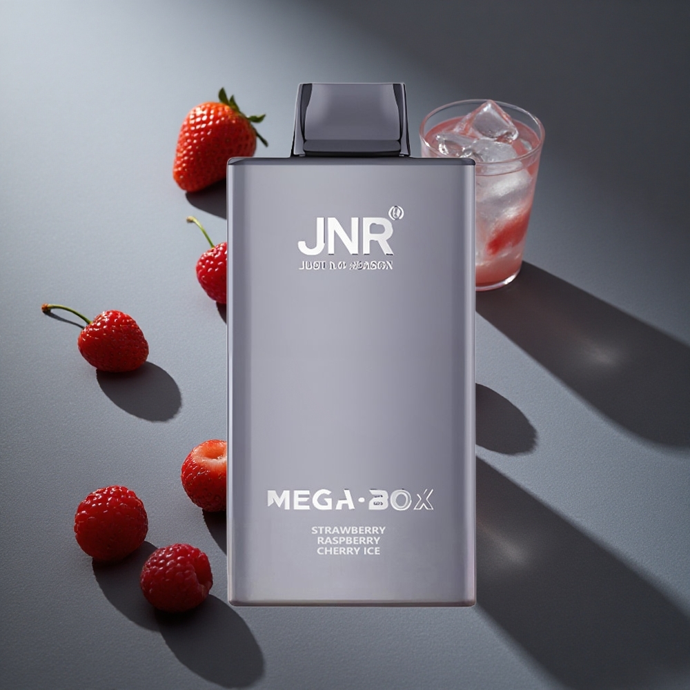 Fresa Frambuesa Cereza Hielo JNR Mega Box 25000 Puffs 30ml E-líquido Peru wholesale