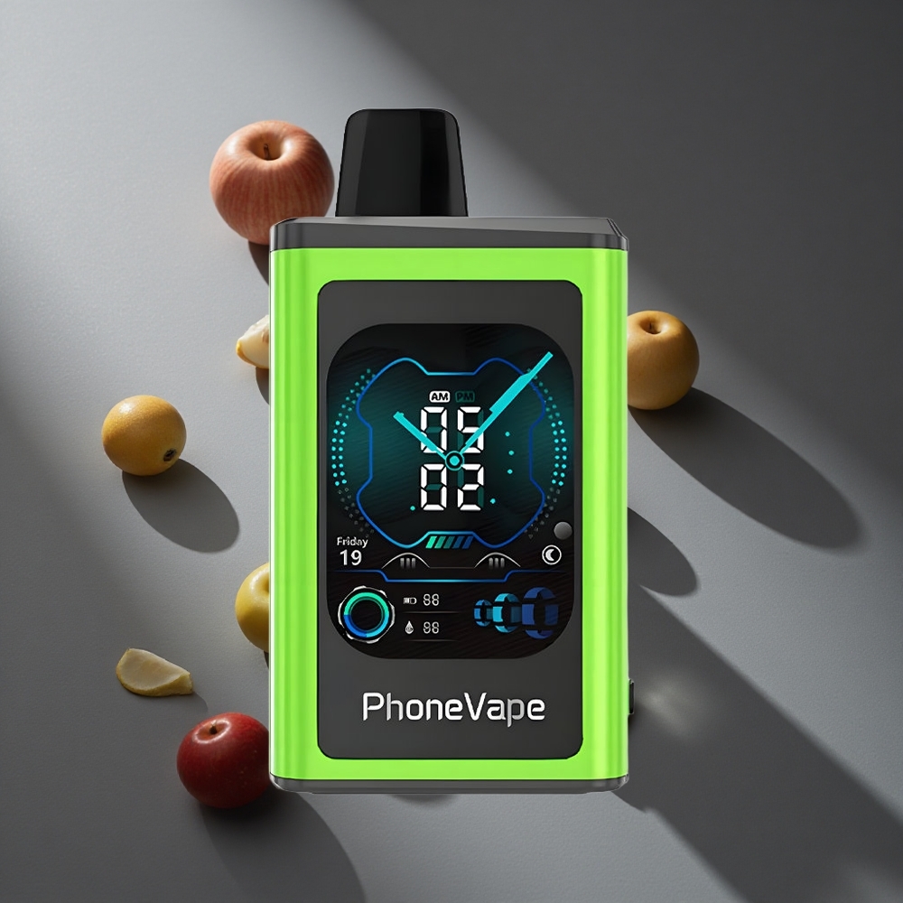 Manzana Ácida Helada JNR PhoneVape 30000 pitadas Batería Recargable Pantalla Completa Peru wholesale