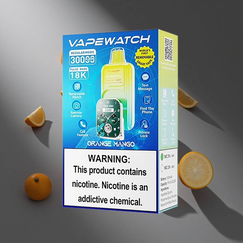 Naranja Mango JNR Vape Watch 30000 Puffs 19mL 1000mAh Peru wholesale